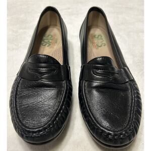 SAS Womens Shoes Size 8.5 W Black Metro Flats Loafer Tripad Comfort Slip On